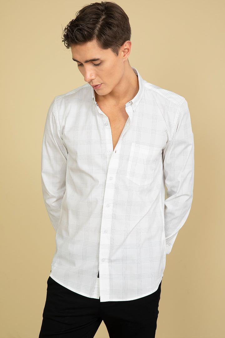 Symmetric White Shirt - SNITCH