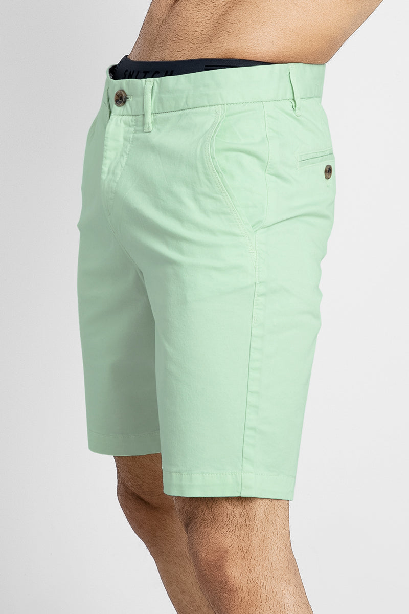 Vibrant Pista Green Shorts - SNITCH