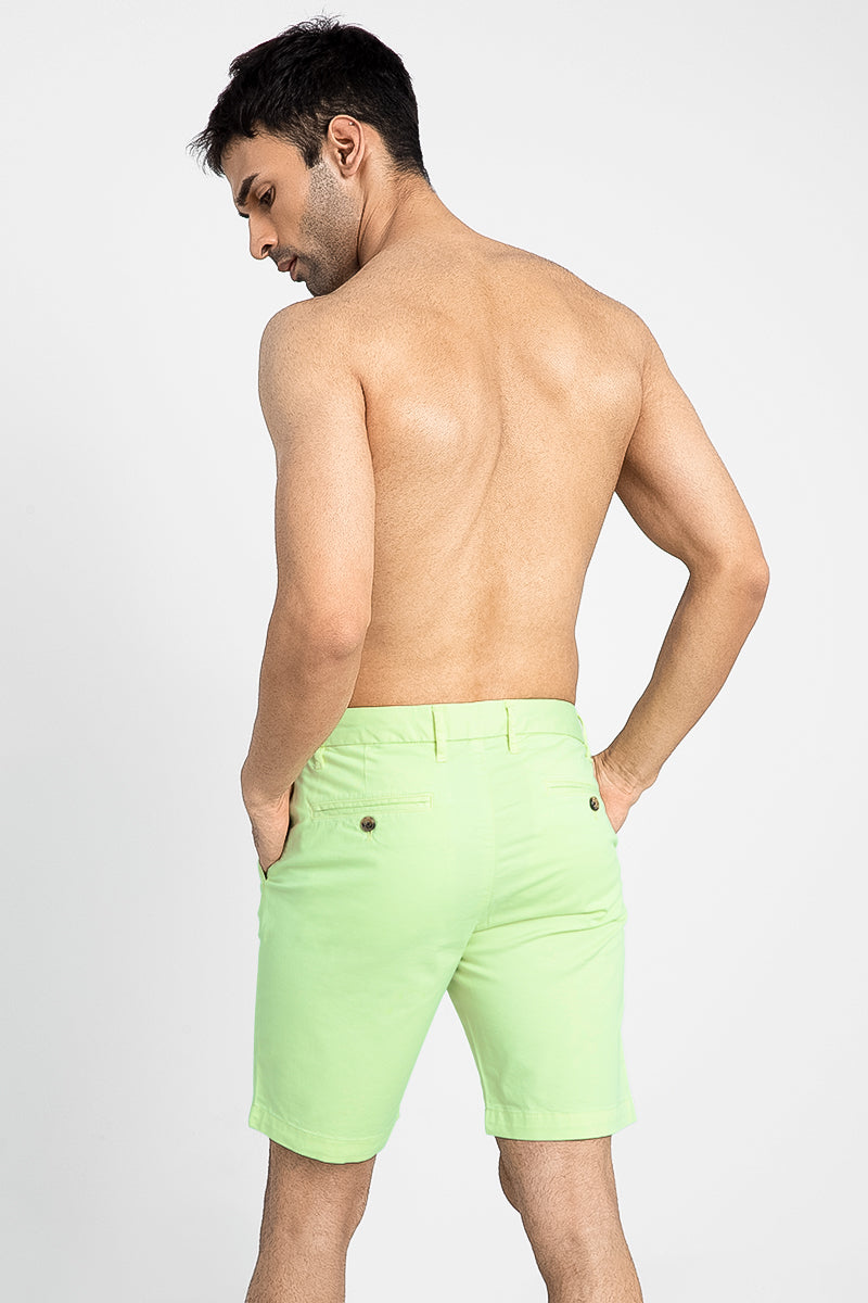 Vibrant Neon Green Shorts - SNITCH