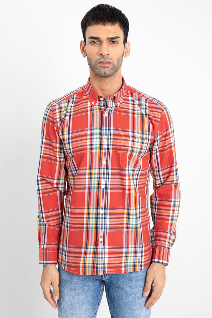 Colour Matic Coral Red Shirt - SNITCH