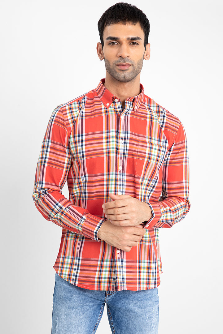 Colour Matic Coral Red Shirt - SNITCH