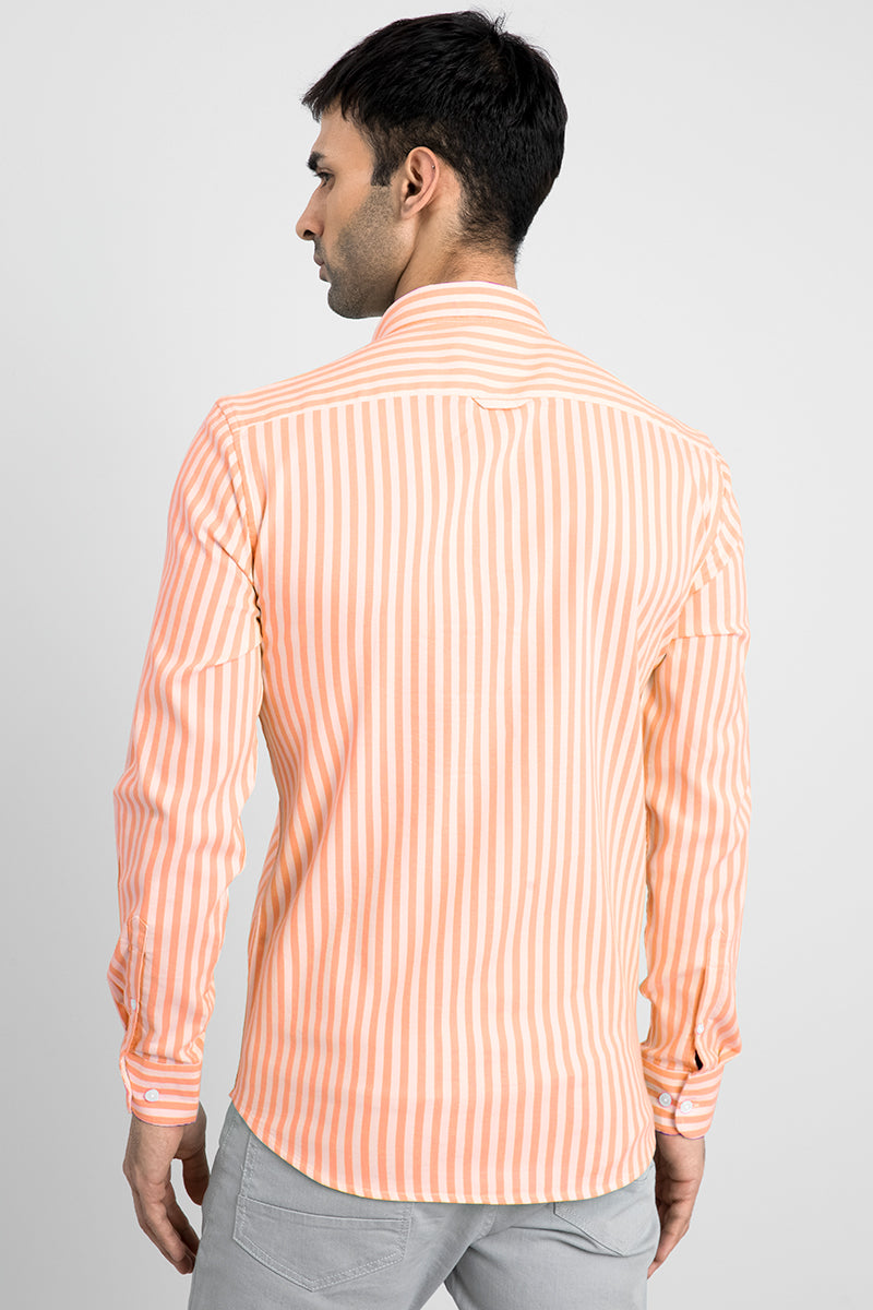 Candy Stripe Orange Shirt - SNITCH