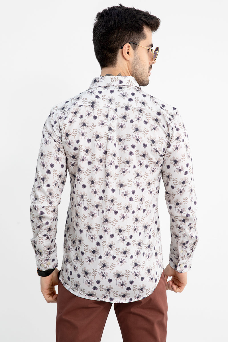 Courtly Floral White Shirt - SNITCH