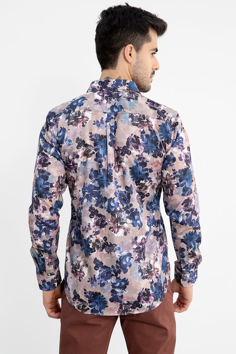 Blooming Flower Violet Shirt - SNITCH