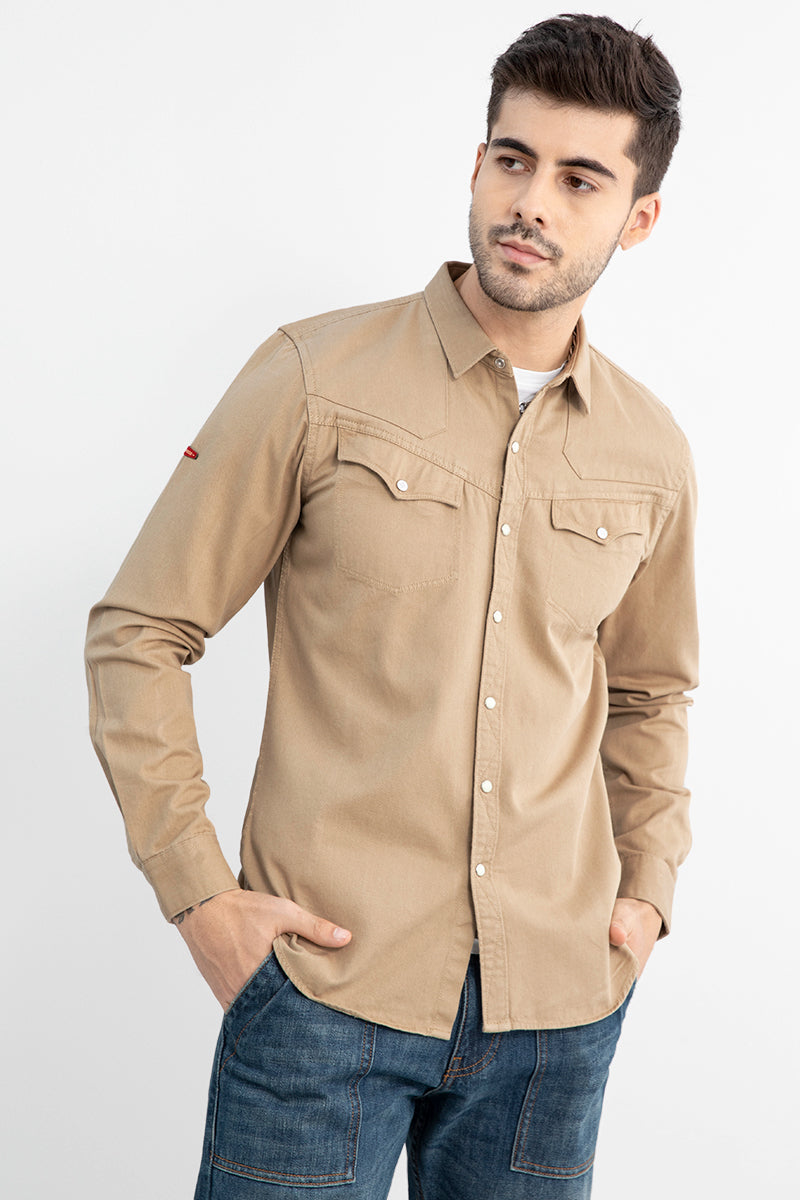 Quintuple Khaki Shirt - SNITCH