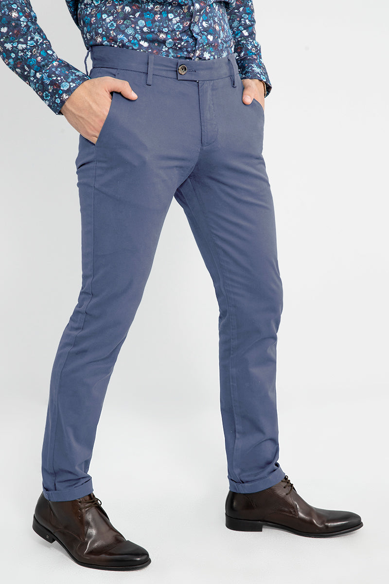 All-Day Steel Blue Chino - SNITCH