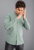 Oxford Green Mandarin Shirt - SNITCH