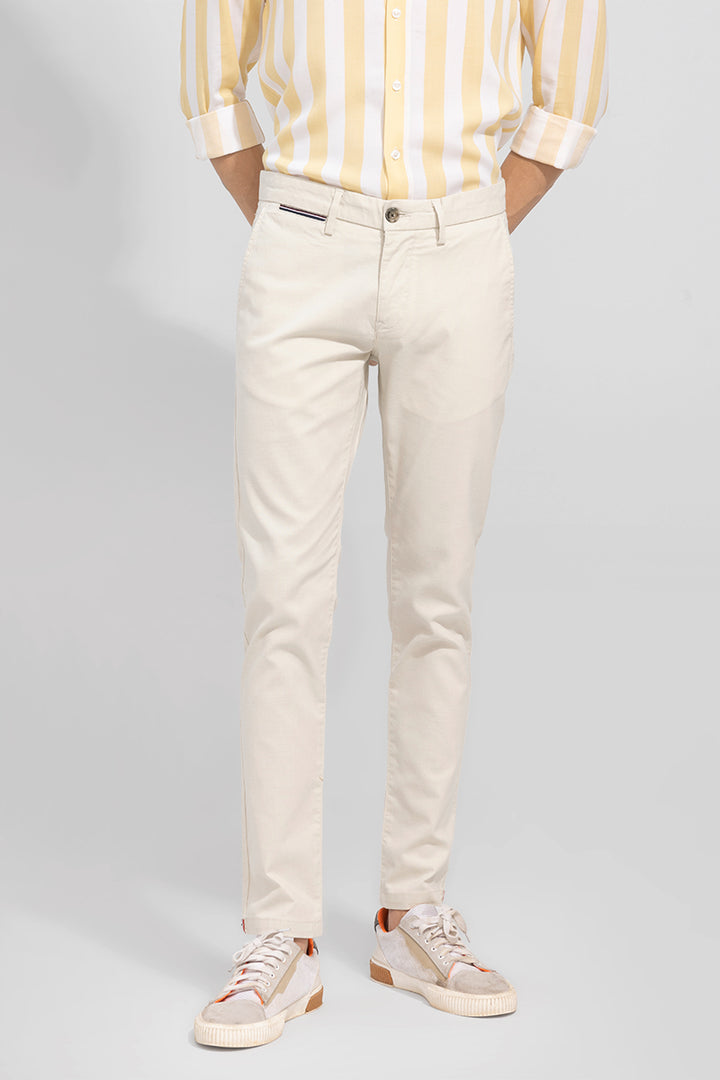 Fine Cream Linen Pant