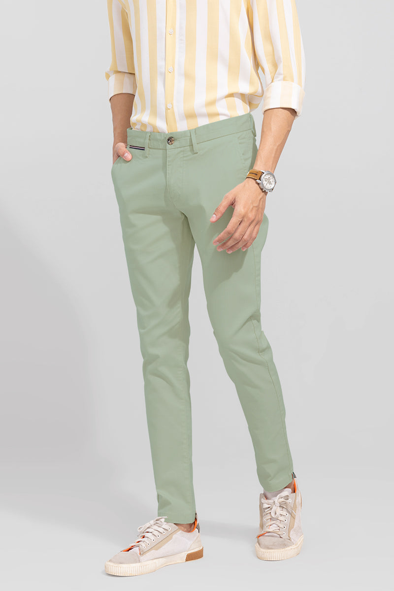 Fine Mint Green Linen Pant