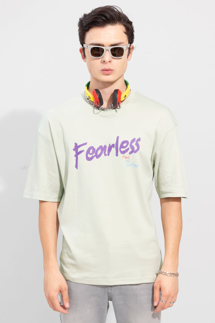 Fearless Grey Oversized T-Shirt