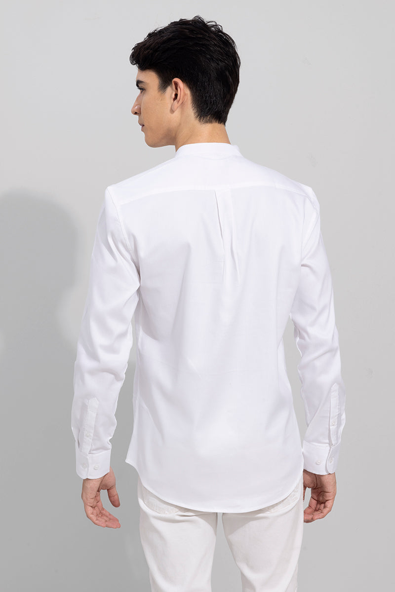 Standup Collar White Shirt