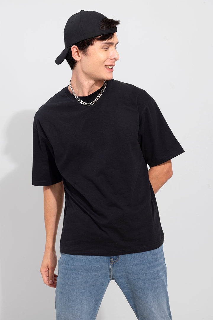 Artificial Reality Black Oversized T-Shirt