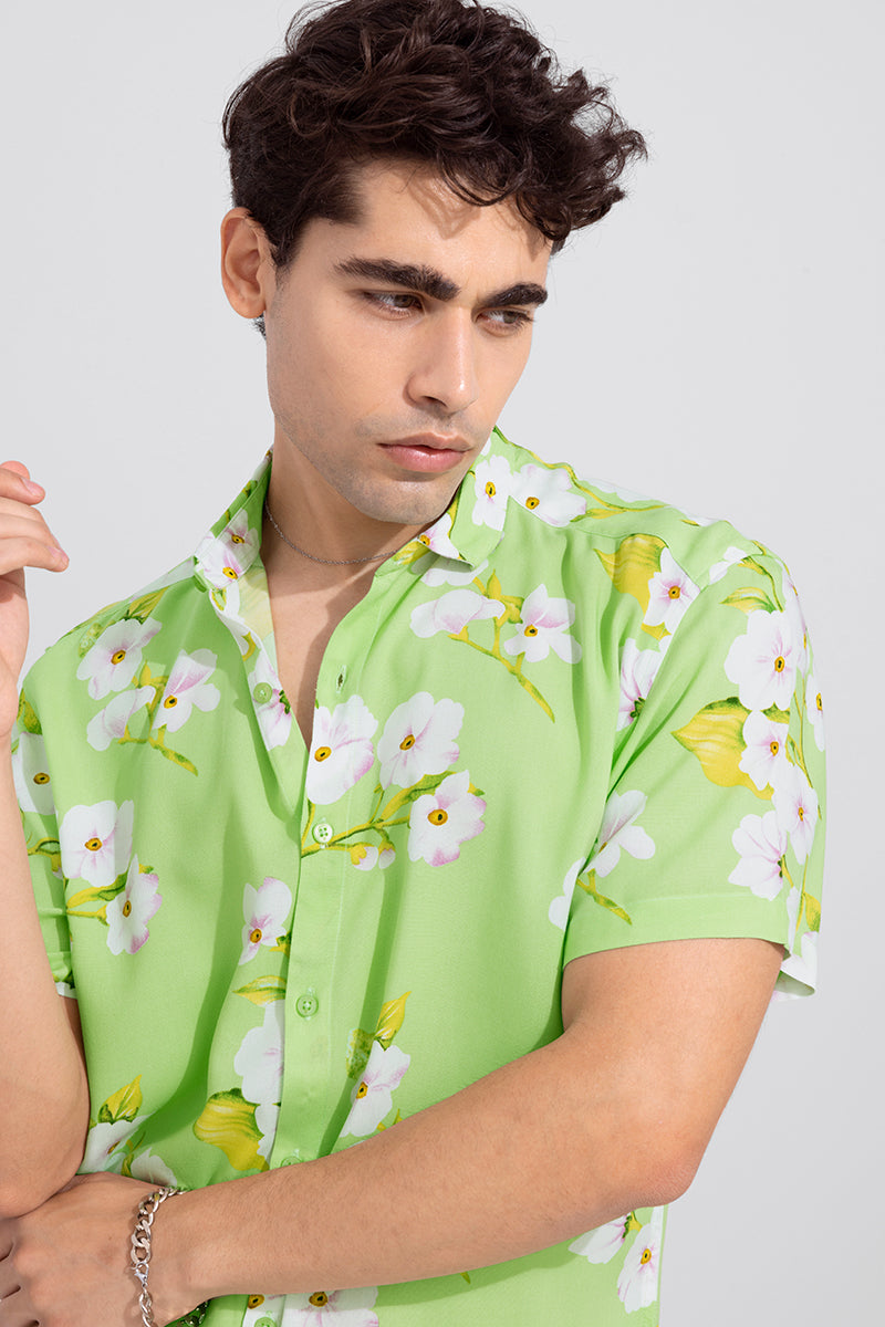 Buy Men's Daffodil Green Shirt Online | SNITCH