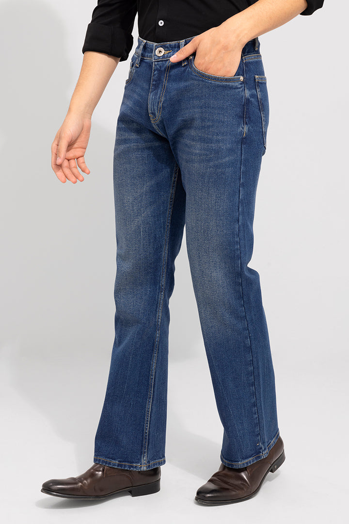 Spunky Blue Washed Bootcut Jeans