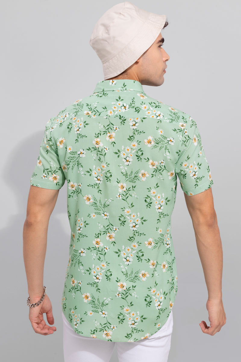 Little Flower Green Shirt