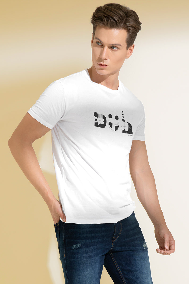 DUH White Graphic T-Shirt - SNITCH