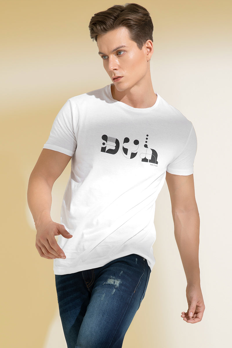 DUH White Graphic T-Shirt - SNITCH