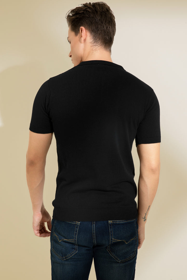 Jocose Black T-Shirt - SNITCH