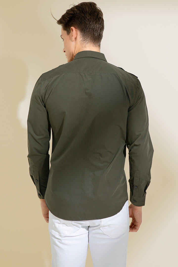 Adroit Olive Shirt - SNITCH