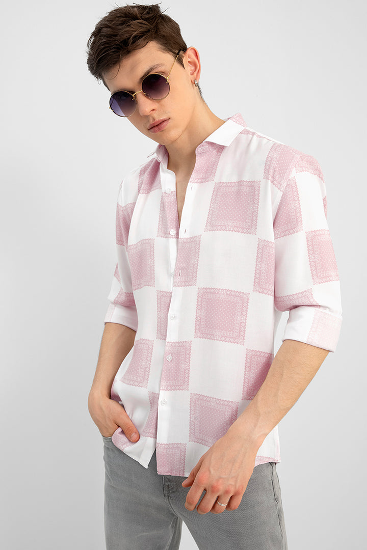 Ornate Square Pink Shirt