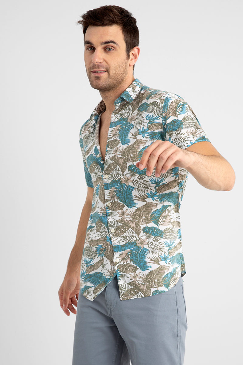 Coco Palm Blue Shirt - SNITCH