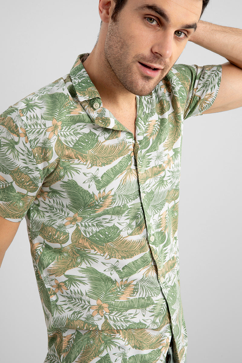 Coco Palm Green Shirt - SNITCH