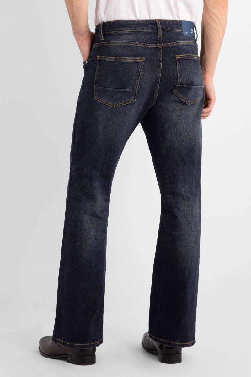 Azure Blue Boot Cut Jeans - SNITCH