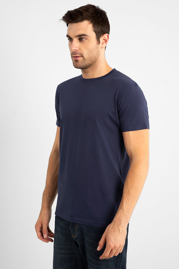 Basic Navy Supima Cotton T-Shirt - SNITCH