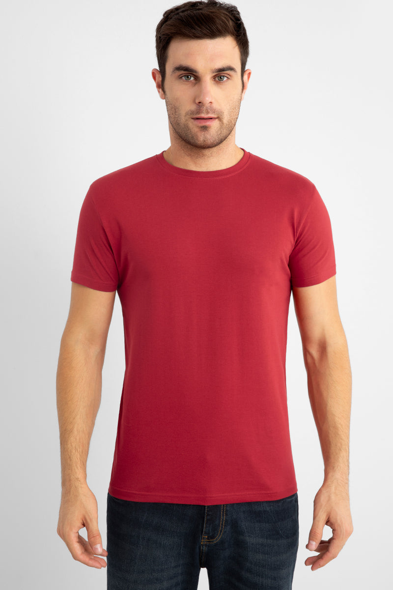 Basic Red Supima Cotton T-Shirt - SNITCH