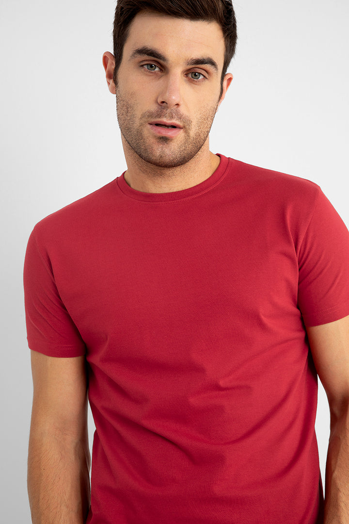 Basic Red Supima Cotton T-Shirt - SNITCH