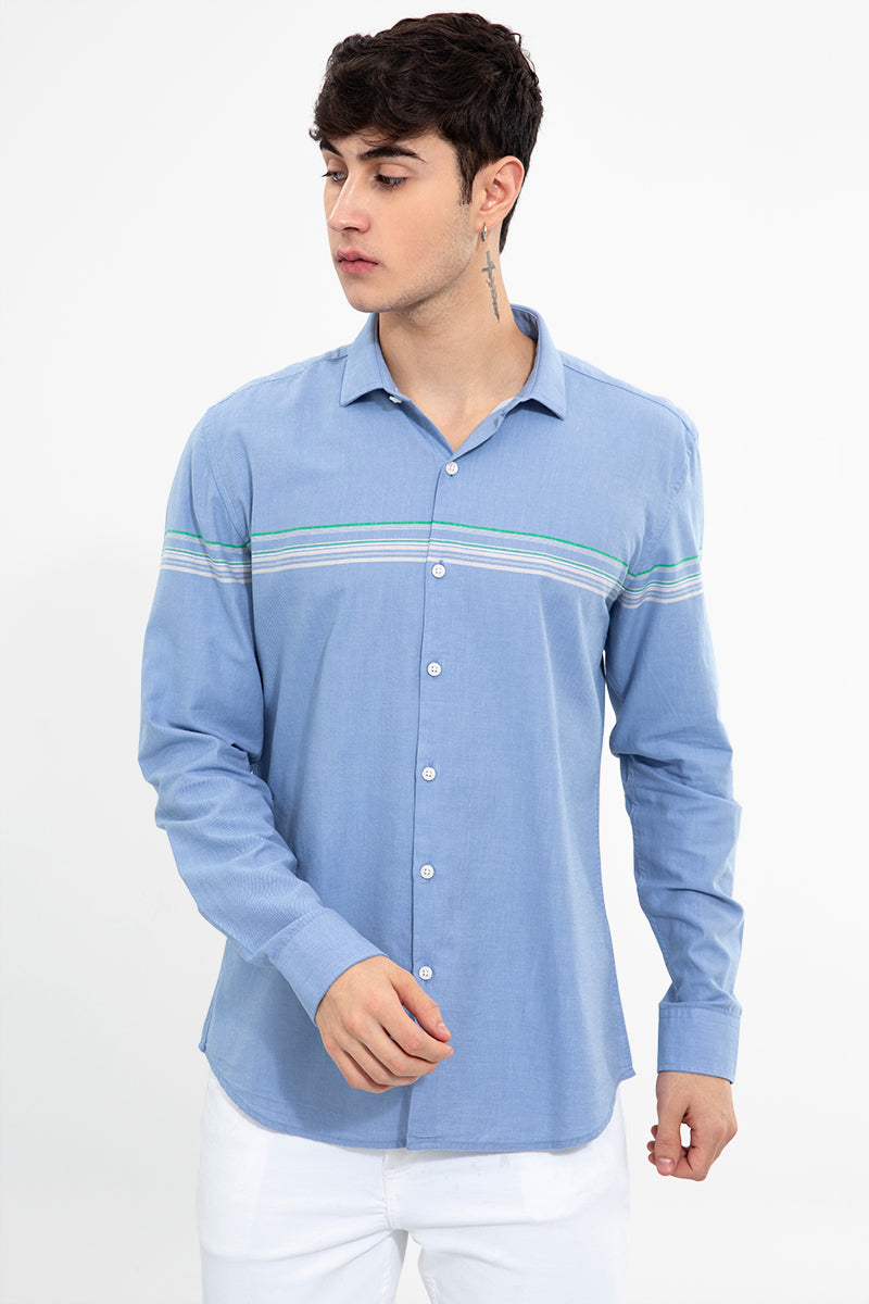Ornate Blue Shirt - SNITCH