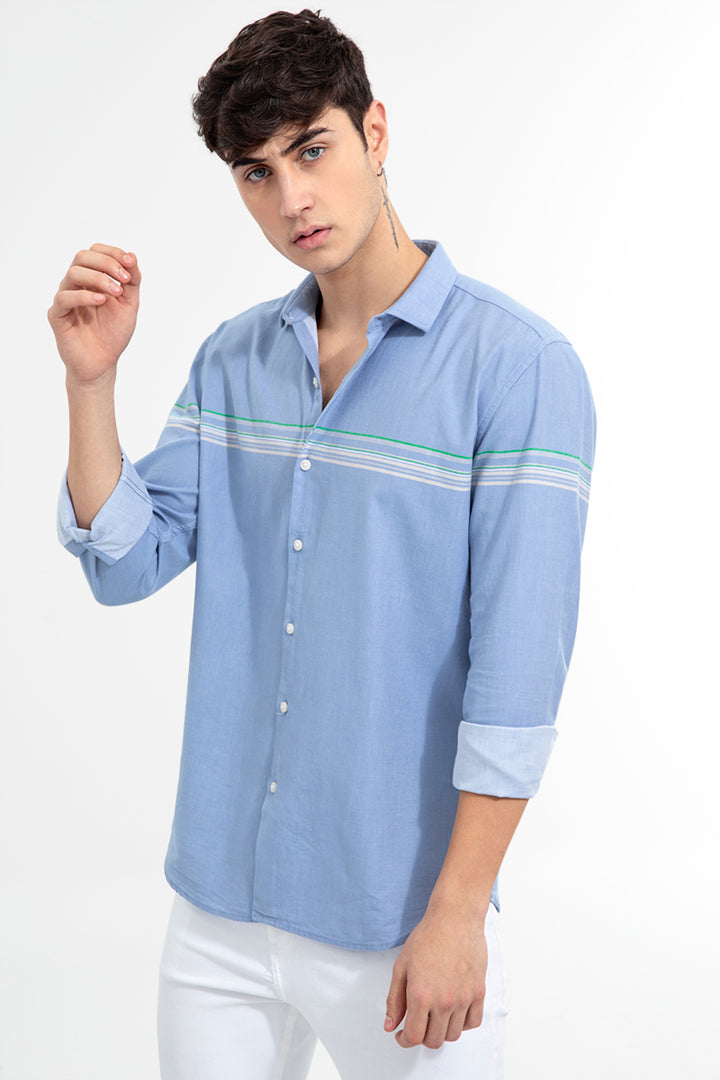 Ornate Blue Shirt - SNITCH