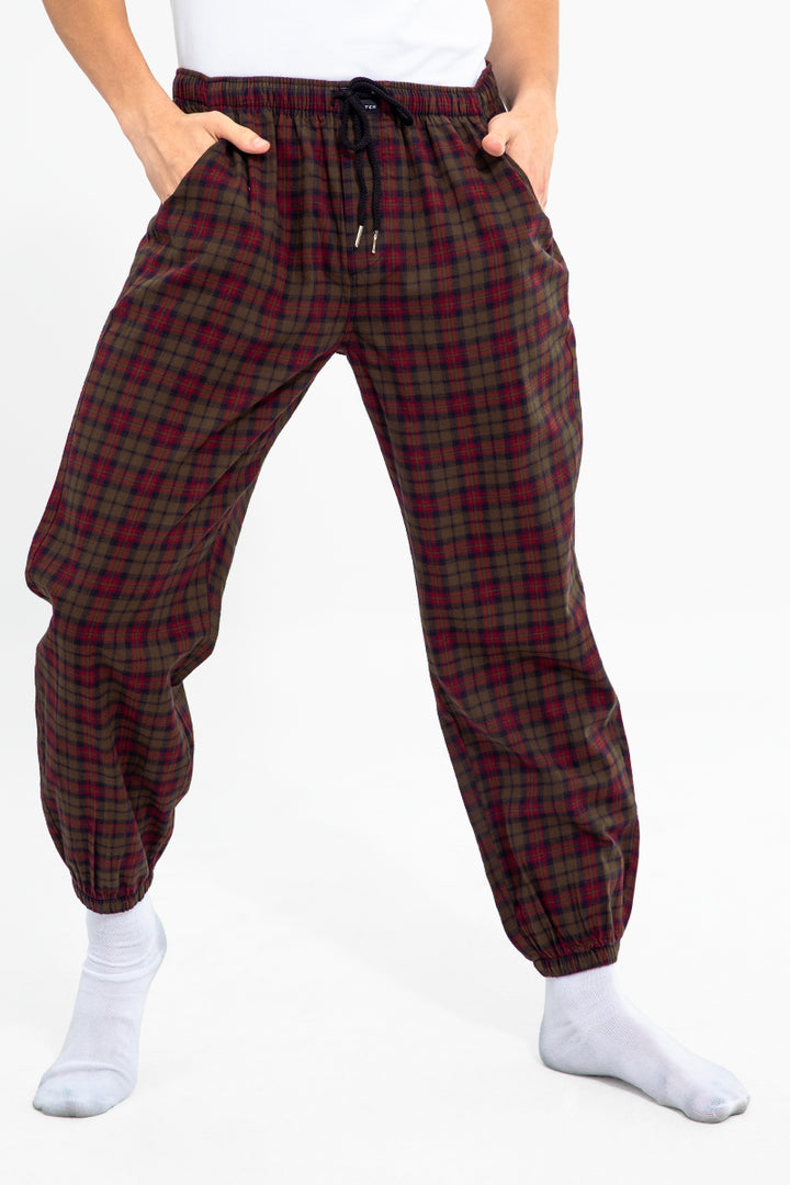 Ribbed Brown Pyjama - SNITCH