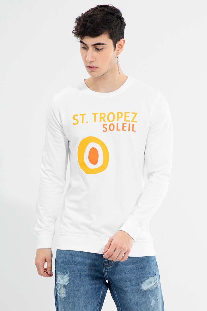 St.Tropez White Sweatshirt - SNITCH