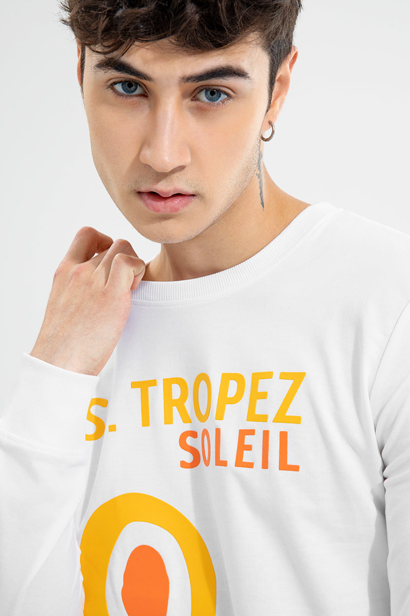 St.Tropez White Sweatshirt - SNITCH