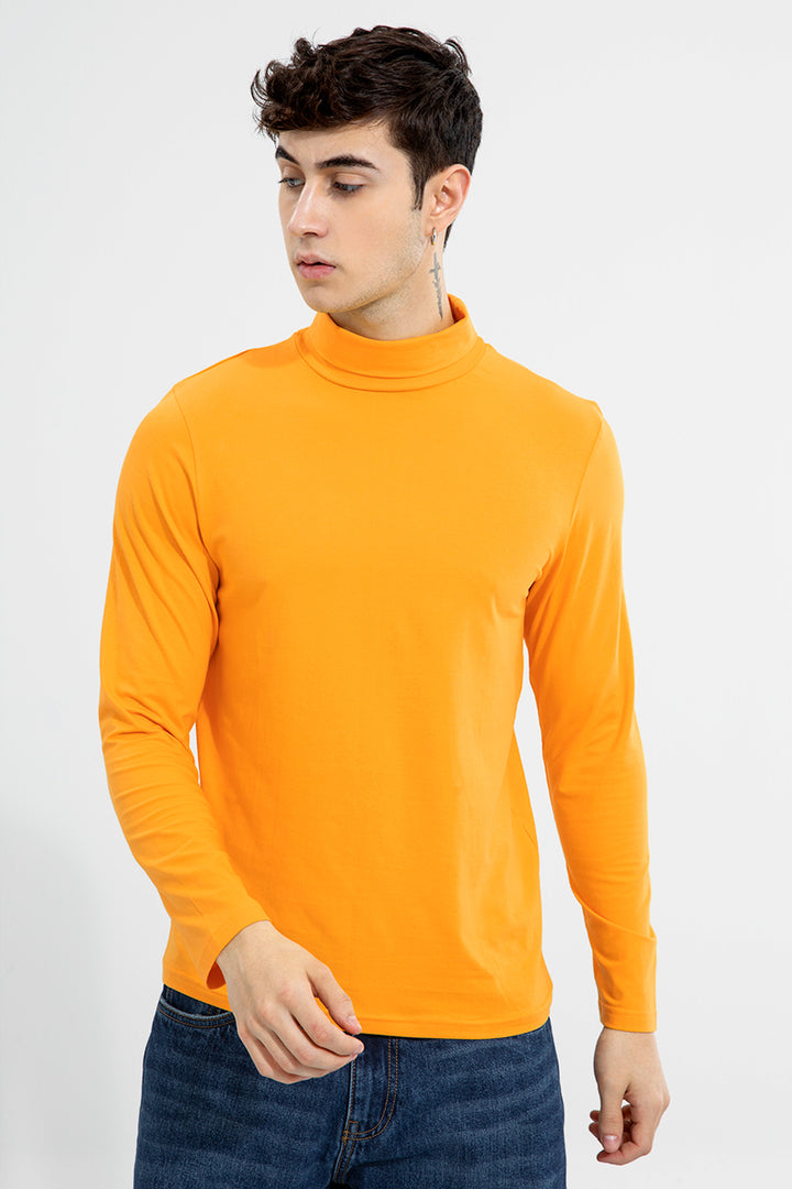 High Neck Yellow T-Shirt - SNITCH