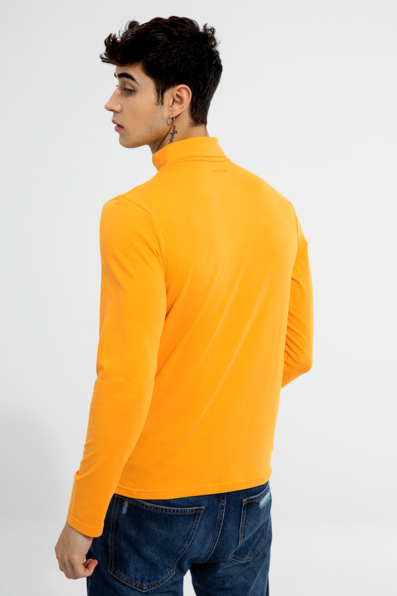 High Neck Yellow T-Shirt - SNITCH