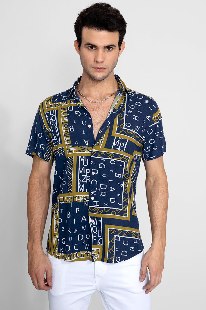 Glyph Navy Shirt - SNITCH