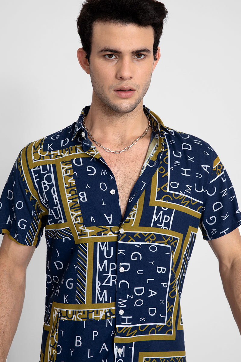 Glyph Navy Shirt - SNITCH