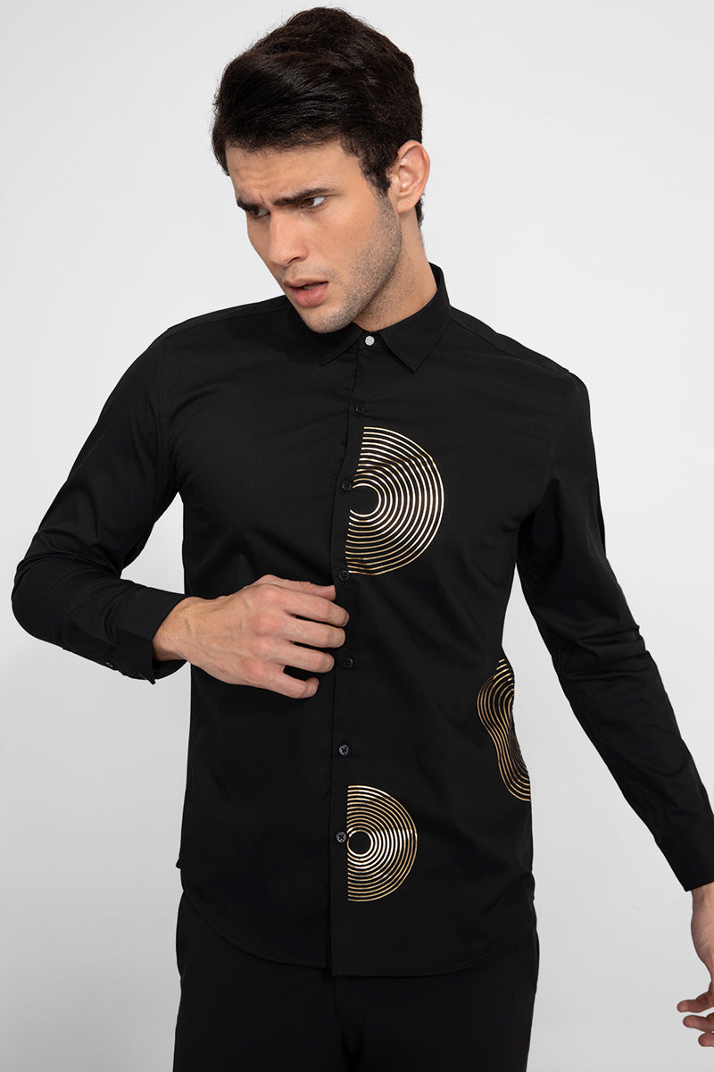 Concentric Black Shirt - SNITCH