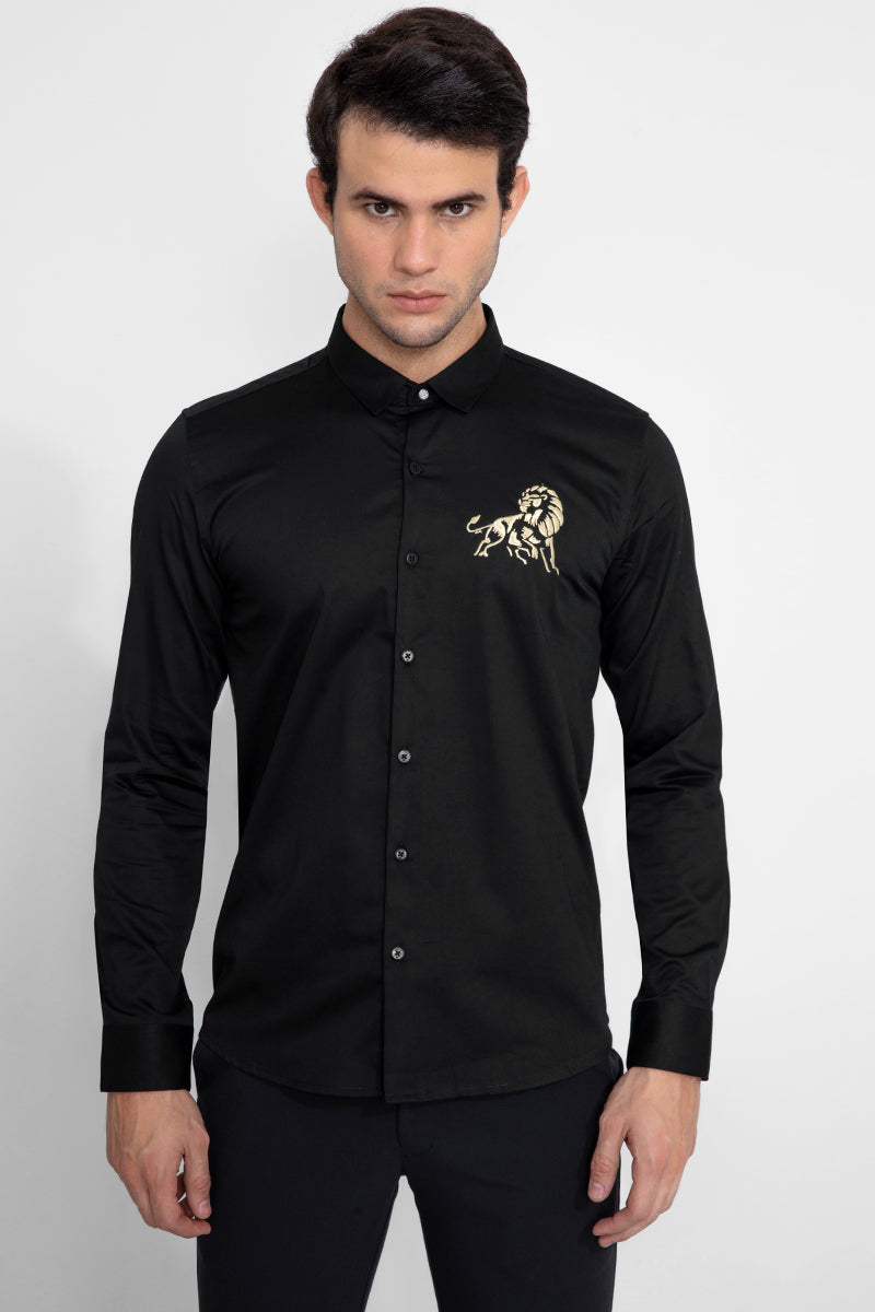 Katanga Lion Black Shirt - SNITCH