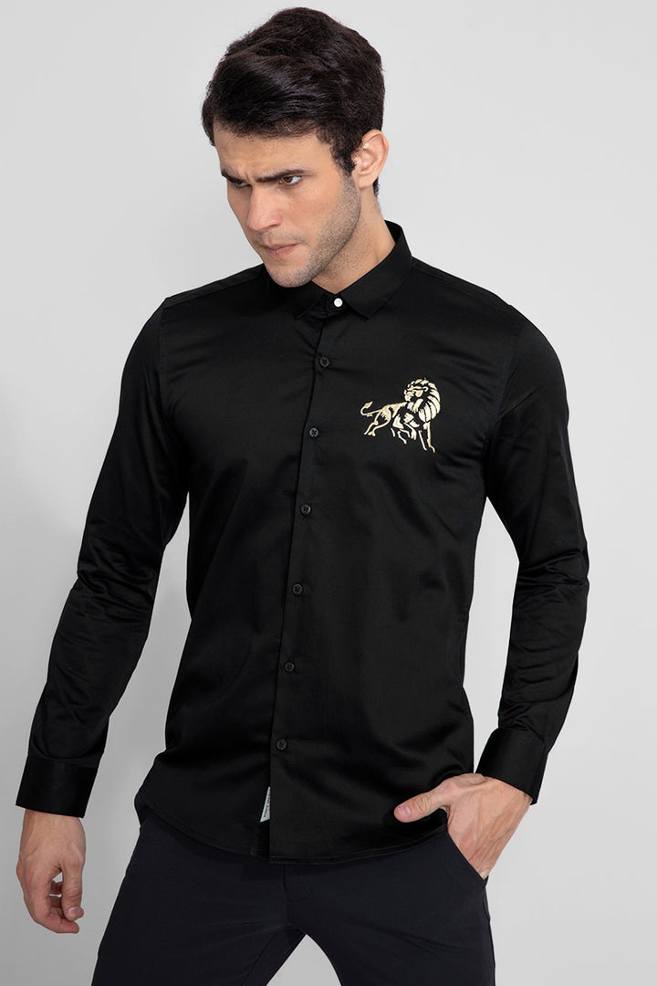 Katanga Lion Black Shirt - SNITCH