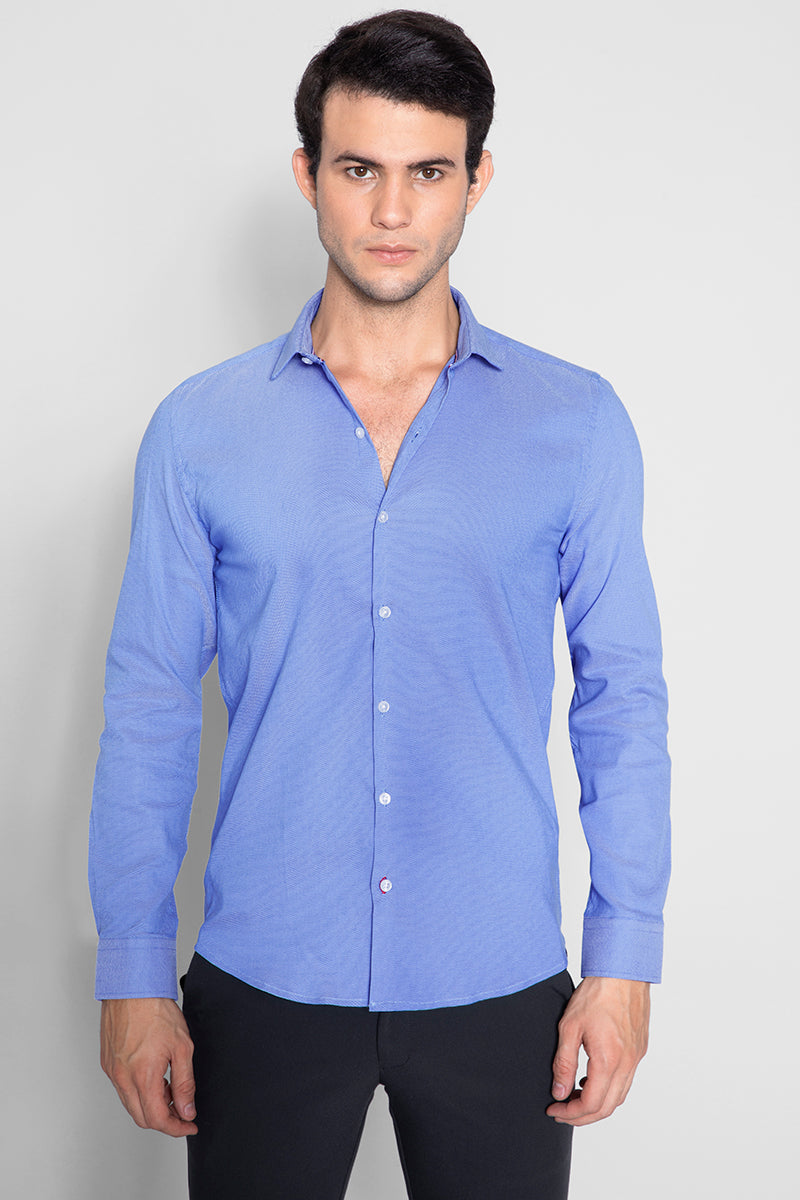 Ebullience Azure Blue  Shirt - SNITCH