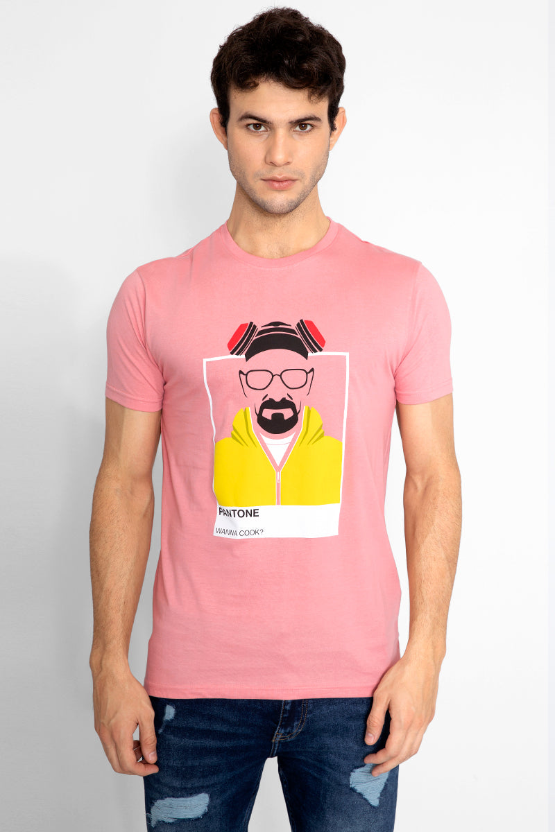 Wanna Cook Pink T-Shirt - SNITCH