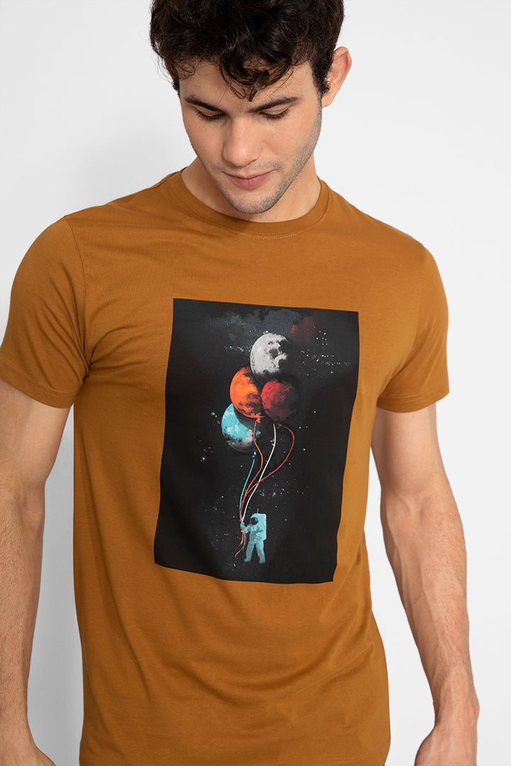 Happy Space Mustard T-Shirt - SNITCH