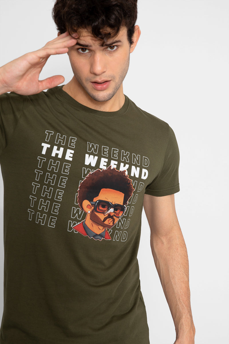 The Weekend Olive T-Shirt - SNITCH
