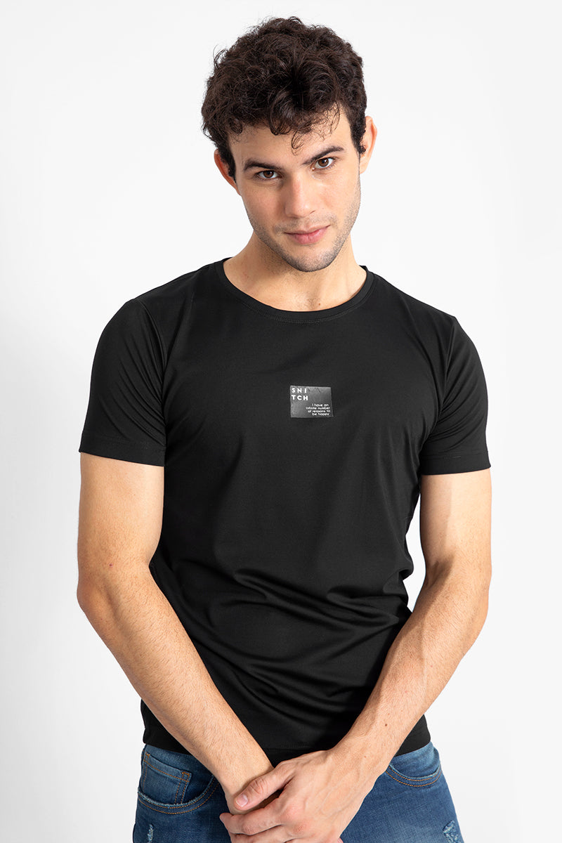 Technical Black T-Shirt - SNITCH