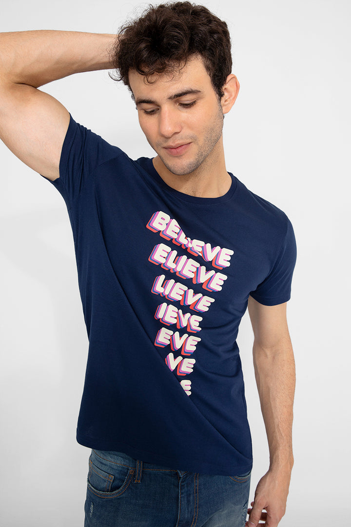 Believe Navy T-Shirt - SNITCH