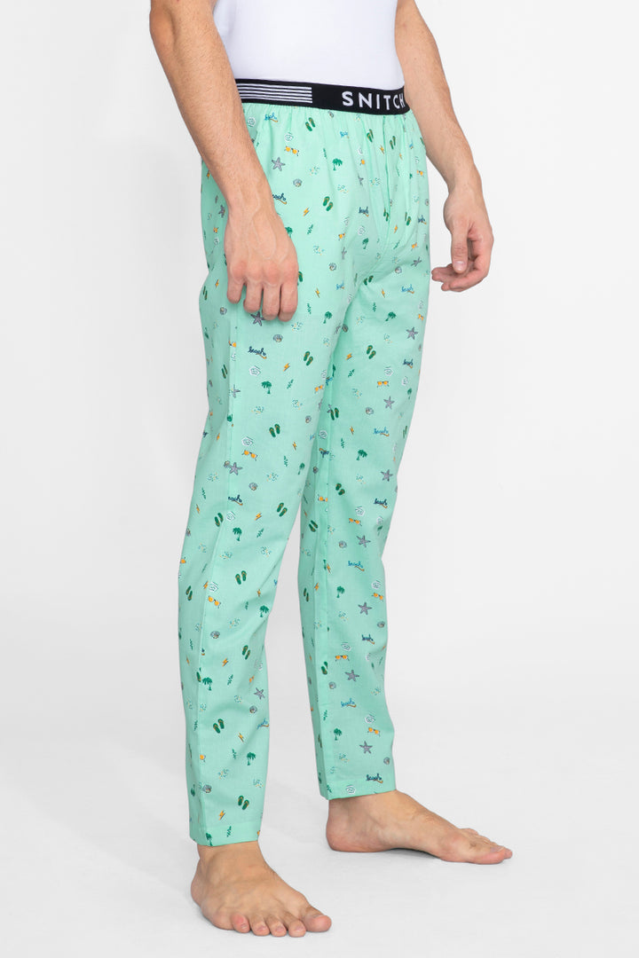 Shell Mint Green Pyjama - SNITCH