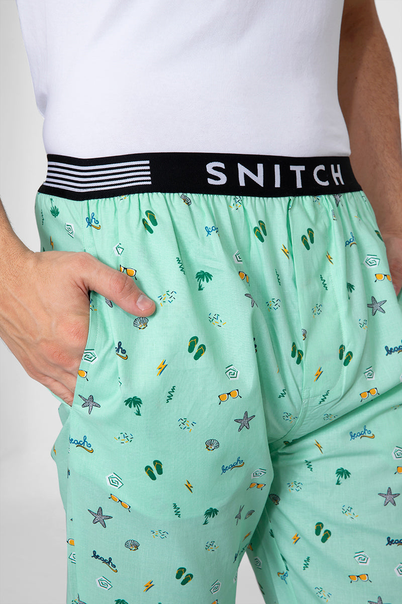 Shell Mint Green Pyjama - SNITCH